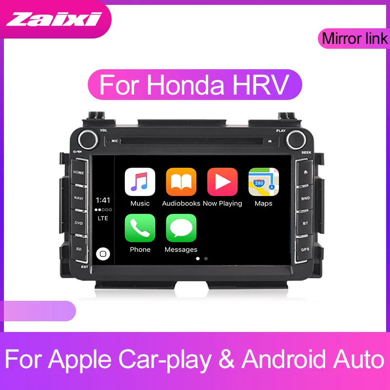 ZaiXi сенсорный экран Android автомобильный аудио для Honda HR-V HRV 2014 ~ 2019 поддержка GPS navi Ipod