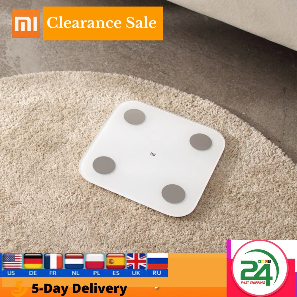 Весы Xiaomi Mi Body Scale 2 BT 5 0 цифровые весы для определения массы жира в ванной индекса