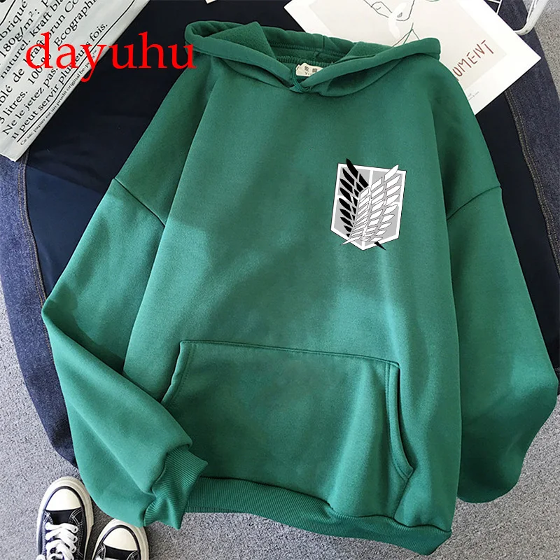 Толстовка мужская в стиле японского аниме свитшот с рисунком атака на Титанов