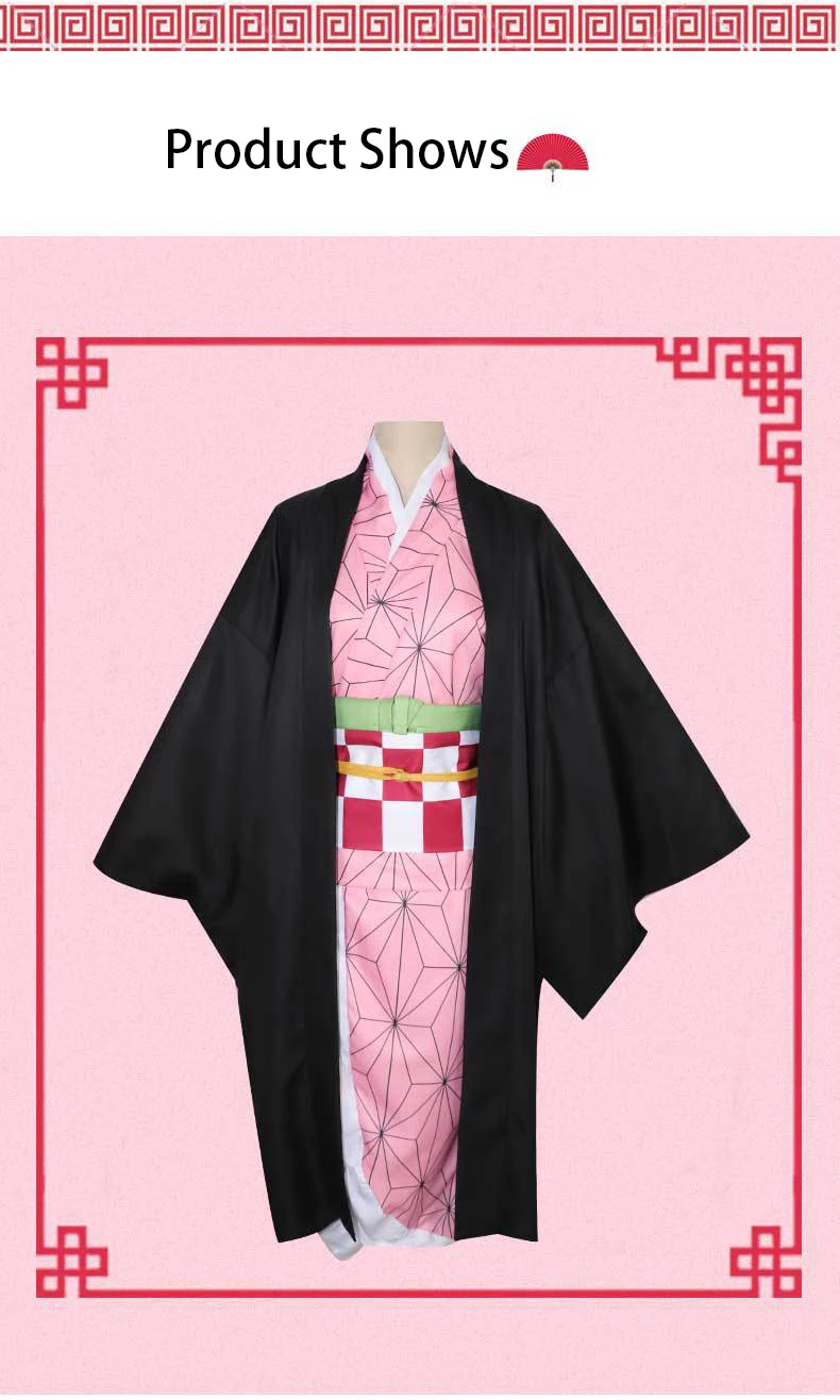 

Hot Sale Anime Demon Slayer Kids Cosplay Kimetsu No Yaiba Cosplay Kamado Tanjirou/Agatsuma Zenitsu/Kamado Kanawo Costume