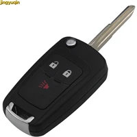 jingyuqin 5pcs 3 buttons flip folding remote car key case shell fob for chevrolet cruze spark keyless uncut car accessories