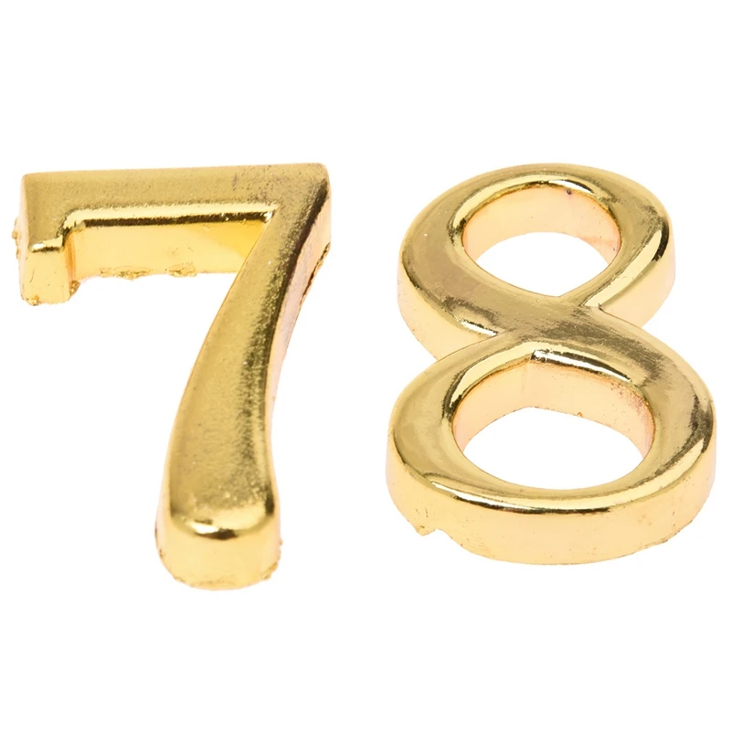 Топ 2 шт. домашний практичный золотой дом Адрес двери отеля налет номер с Srew