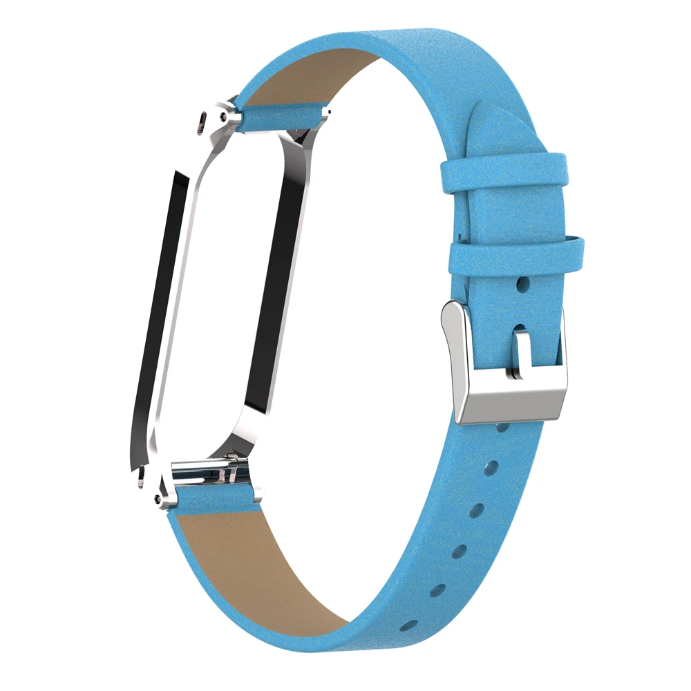 Модный браслет для часов Miband сменный силиконовый из ПУ кожи с металлической