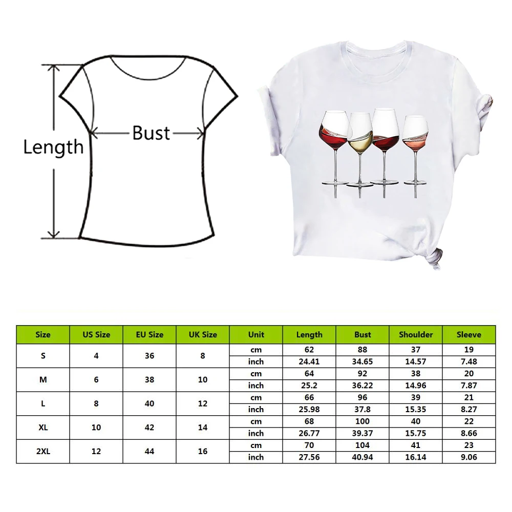 

Funny Wine Glass Printed T Shirt Women Short Sleeve Round Neck Tees Female Graphic Tops t shirt 2020 Summer Women Tee Shirt Tops