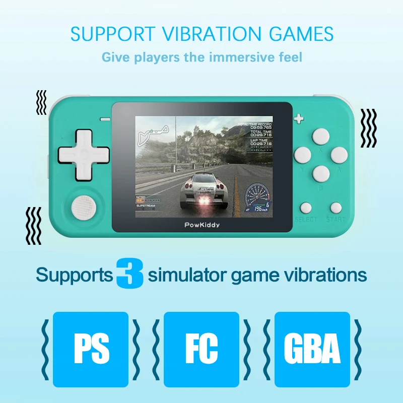 Портативная игровая консоль Data Frog в стиле ретро 3 дюймовый IPS экран двойная