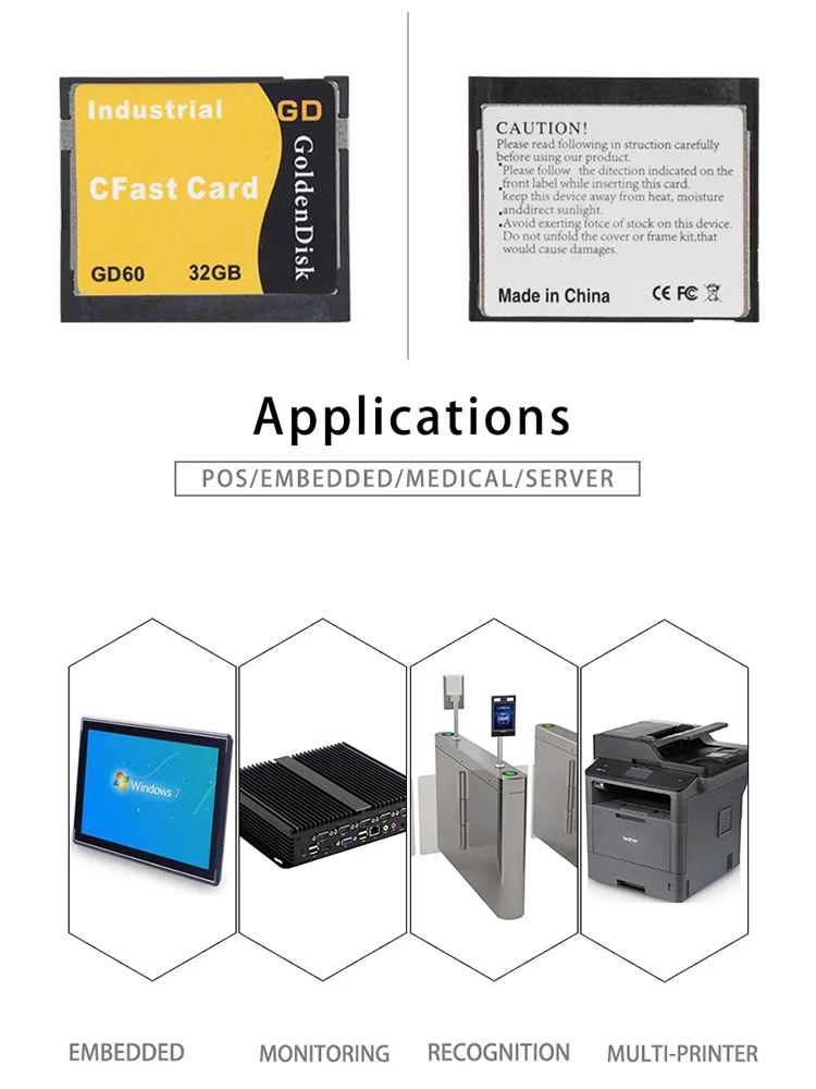 GoldenDisk SLC CFast 64 Гб SSD промышленный NAND флэш-накопитель бесплатная доставка SATA II