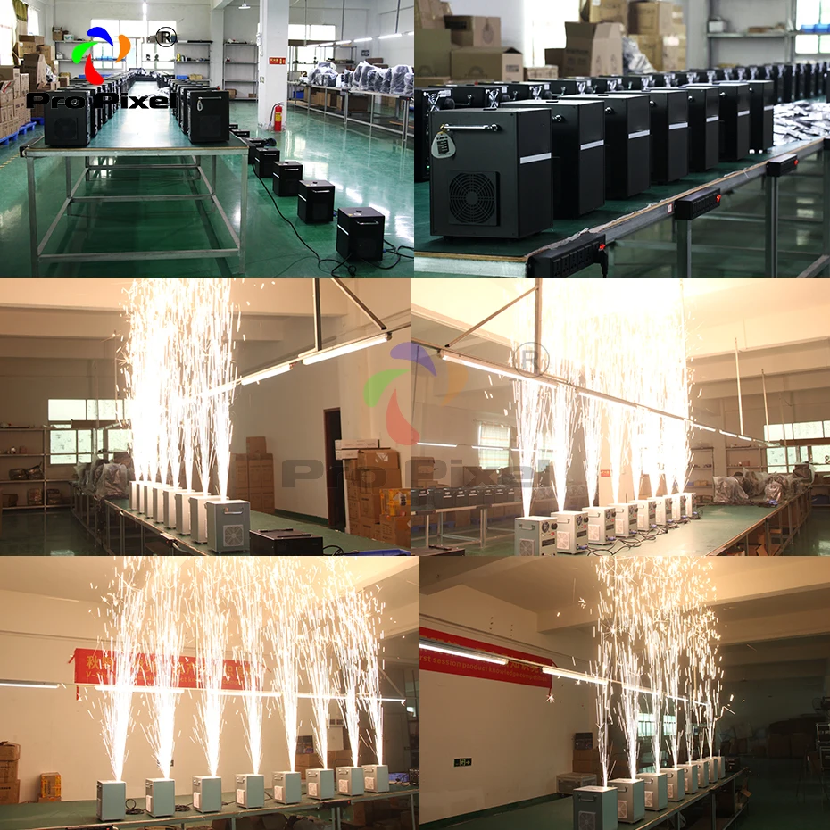 2pcs with Flight case 750W Cold Spark Firework Machine Dmx And Remote Control Fountain For Wedding | Лампы и освещение