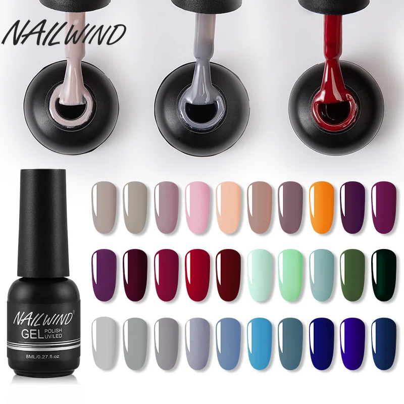 NAILWIND набор УФ геля для ногтей 8 мл гибридный лак все маникюра Полупостоянный