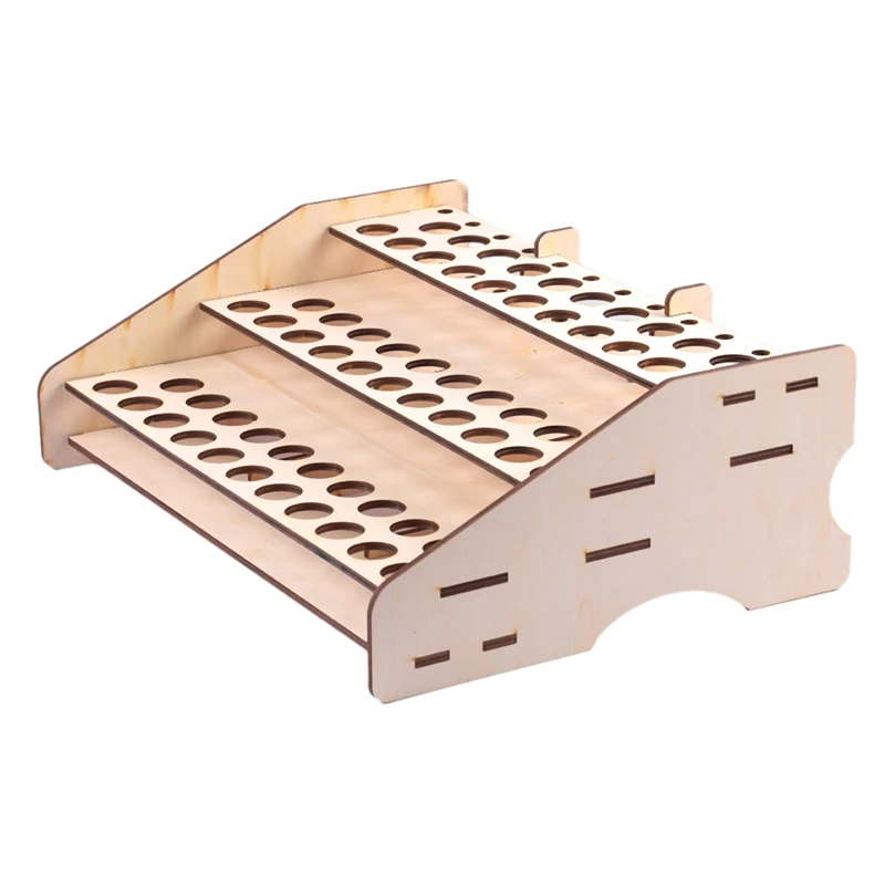 63 отверстия деревянные пигментные бутылки органайзер для хранения цветных