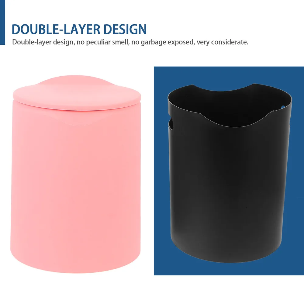 

1 Pc Practical Household Push Type Kitchen Bedroom Living Room Trash Can Waste Paper Basket Trash Can with Lid
