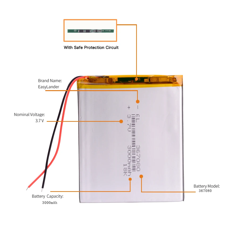3 7 V 407080 3000 mAh литий ионные батареи полимерный ионный аккумулятор для GPS динамики