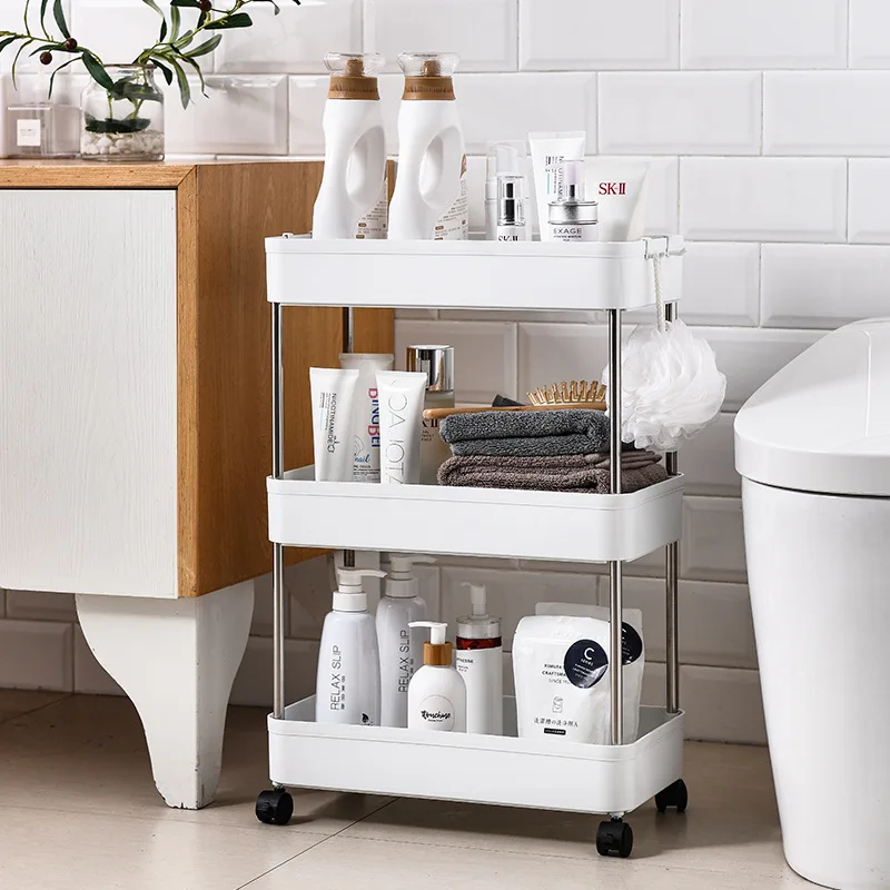 Large Kitchen Storage Shelf Space-Saving Removable Assembly Plastic Bathroom 2/3/4 | Дом и сад