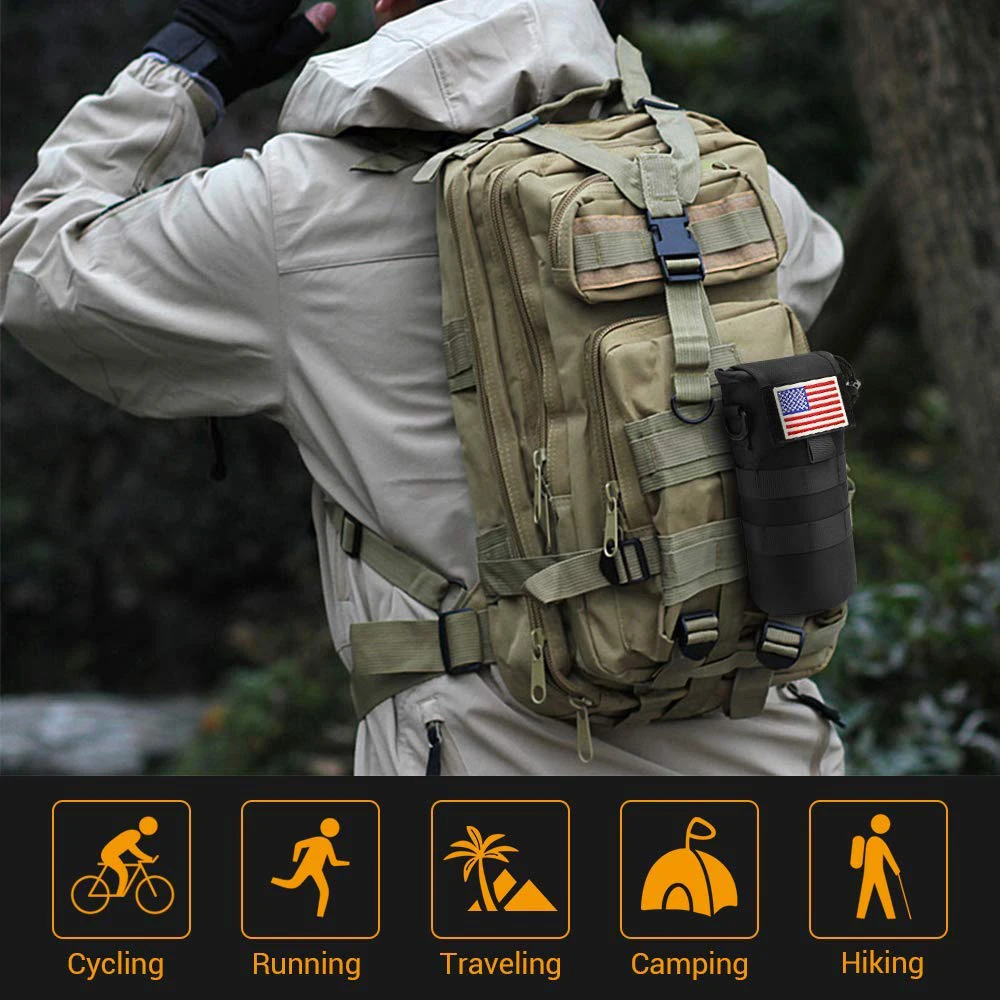 Тактический Складной Чехол 1000D для бутылки с водой сумка-держатель на Молле