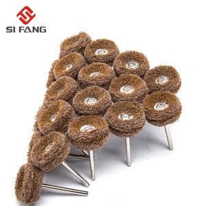 10-100pac абразивная нейлоновая Чистящая Щетка Grit80, шлифовальная Шлифовальная головка, Полировочный диск для шлифовальных инструментов Dremel