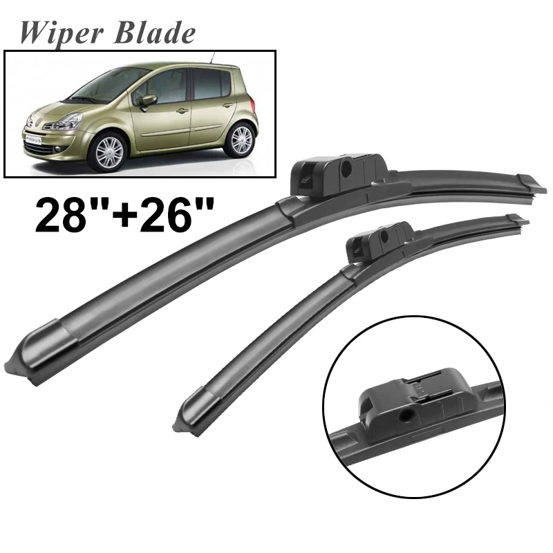 

Okowiper RHD & LHD Front Wiper Blades For Renault Modus Grand Modus 2006 - 2013 Windshield Windscreen Front Window 28"+26"