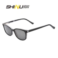 shinu acatate sunglasses polarized lens myopia eyeglasses men women cr 39 resin polarized lens prescription eyewear m115