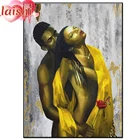 Алмазная мозаика 5D сделай сам для африканской пары, вышивка крестиком, полная выкладка, квадратная вышивка, картина из страз, домашний декор, подарок