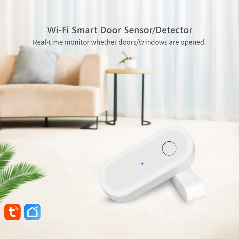 

New Tuya Smart WiFi Door Sensor Door Window Open/Closed Detectors Independent Magnetic Sensor Wifi Smart Home APP Remote Control