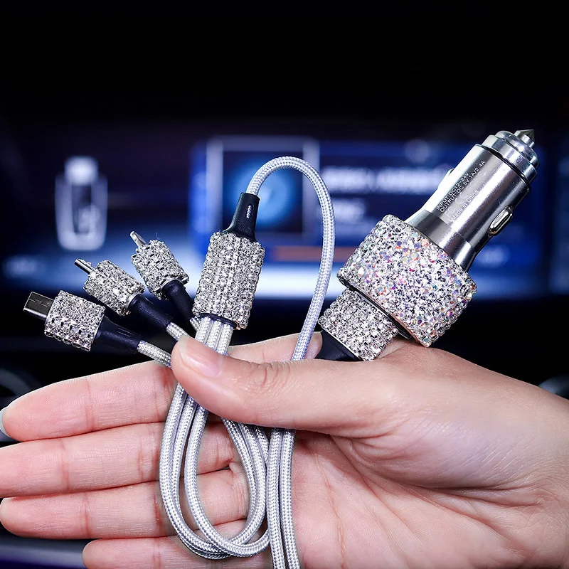 Алмазный кристалл 3 в 1 USB кабель для зарядки iPhone зарядный кабель для передачи данных type-C type-c Micro USB кабель для samsung Xiaomi провод
