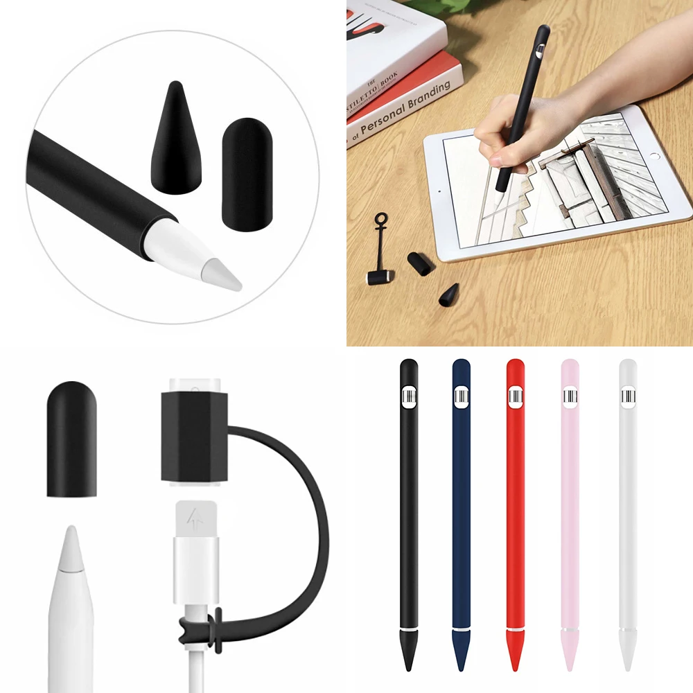 Мягкий силиконовый чехол-карандаш для Apple Pencil защитный чехол-стилус сенсорного