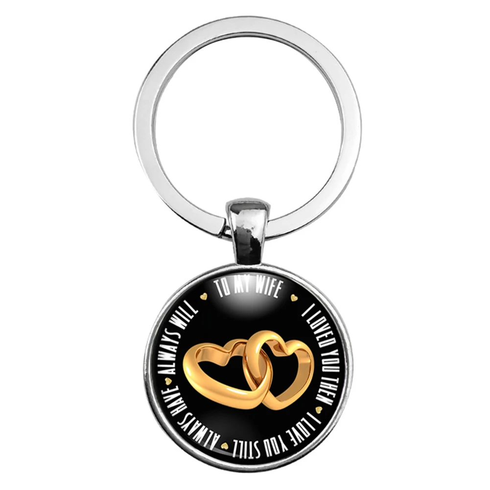 To My Dear Son Daughter Love Dad Mom Wife In Law Cabochon Glass Keyring Key Chain Inspirational Family Jewelry | Украшения и