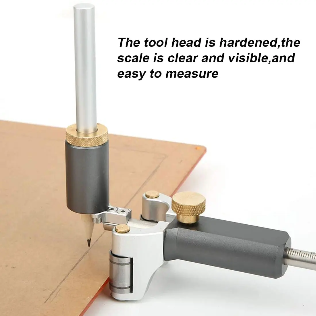 

0-120Mm Woodworking Marking Device Linear Arc Dual-Purpose Marking Device Multi-Function Set Sliding Marking Tool Aluminum Alloy