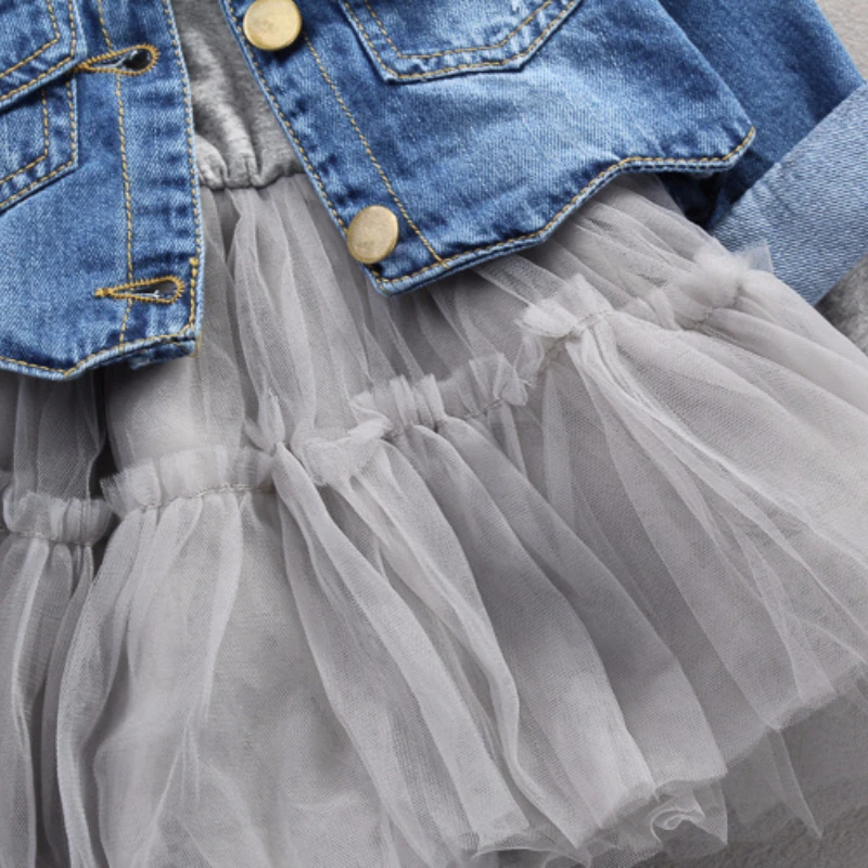 

Autumn Infant Baby Girls Clothes Sets Princess Denim Jacket Dress 2Pcs Baby Girl Outfit Suits Baby Girl Clothing Set Vestidos