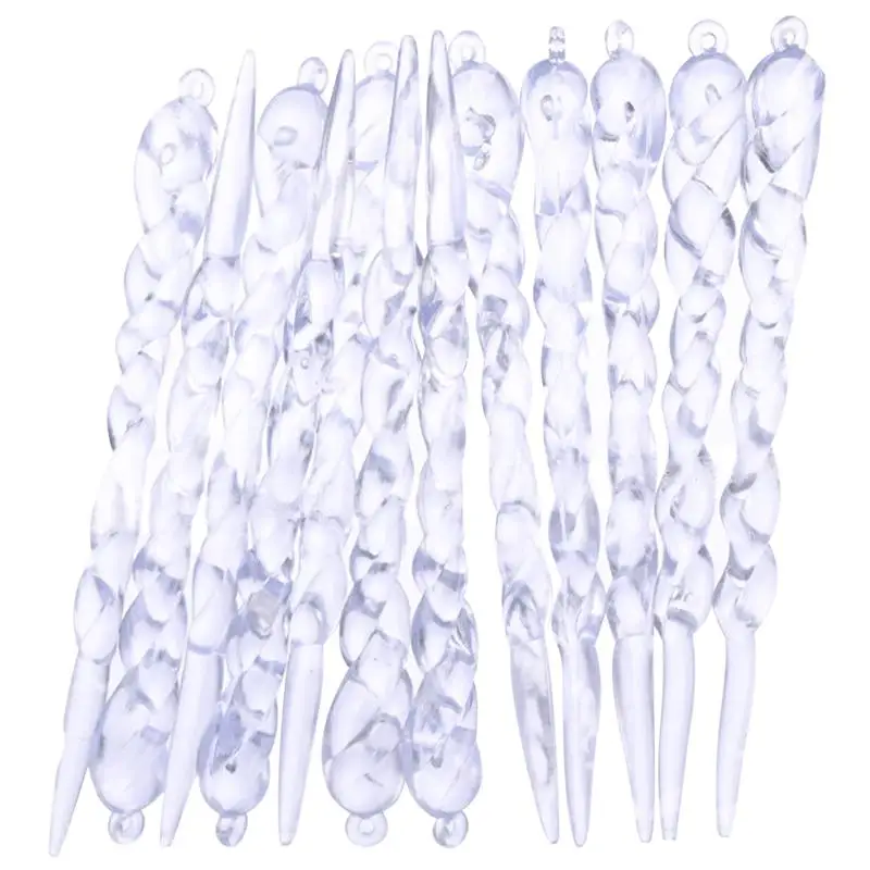 24 шт милый полезный прочный шик Icicles кулон Рождественская елка акриловый