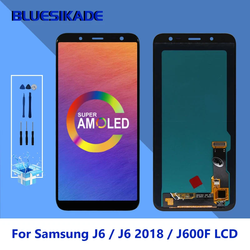 5 6 &quotAMOLED для Samsung Galaxy J6 2018 ЖК J600F J600Y J600 дисплей с сенсорным экраном SM J600G J600FN/ds в