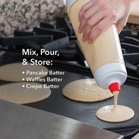 1000ml white hand batter dispenser batter mixer bottle cupcake pancake crepe batter dispenser household kitchen accessories