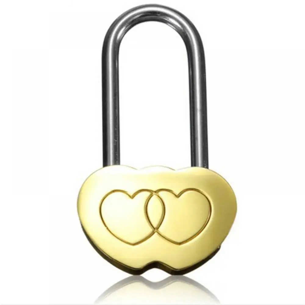 

1x Fine Padlock Love Lock Engraved Double Heart Valentines Anniversary Day Gifts Padlock Door Lock Furniture Fittings