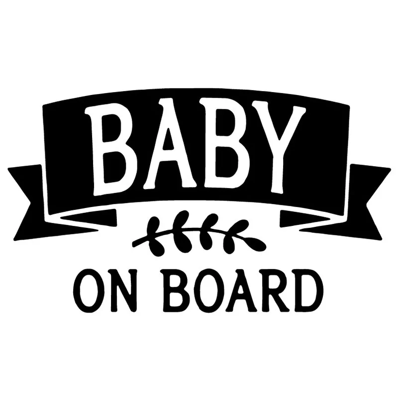 

16X9.3CM BABY ON BOARD Creative Car Rear Windshield Decoration Sticker Waterproof Vinyl Decals