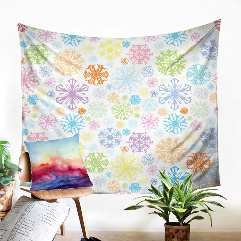 Дешевые ковер на стене психоделические Снежинка Настенные подвесной в технике