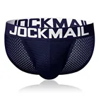 Трусы-брифы JOCKMAIL мужские сетчатые, пикантное нижнее белье из вискозы, дышащие слипы, бикини, трусы для геев, стринги