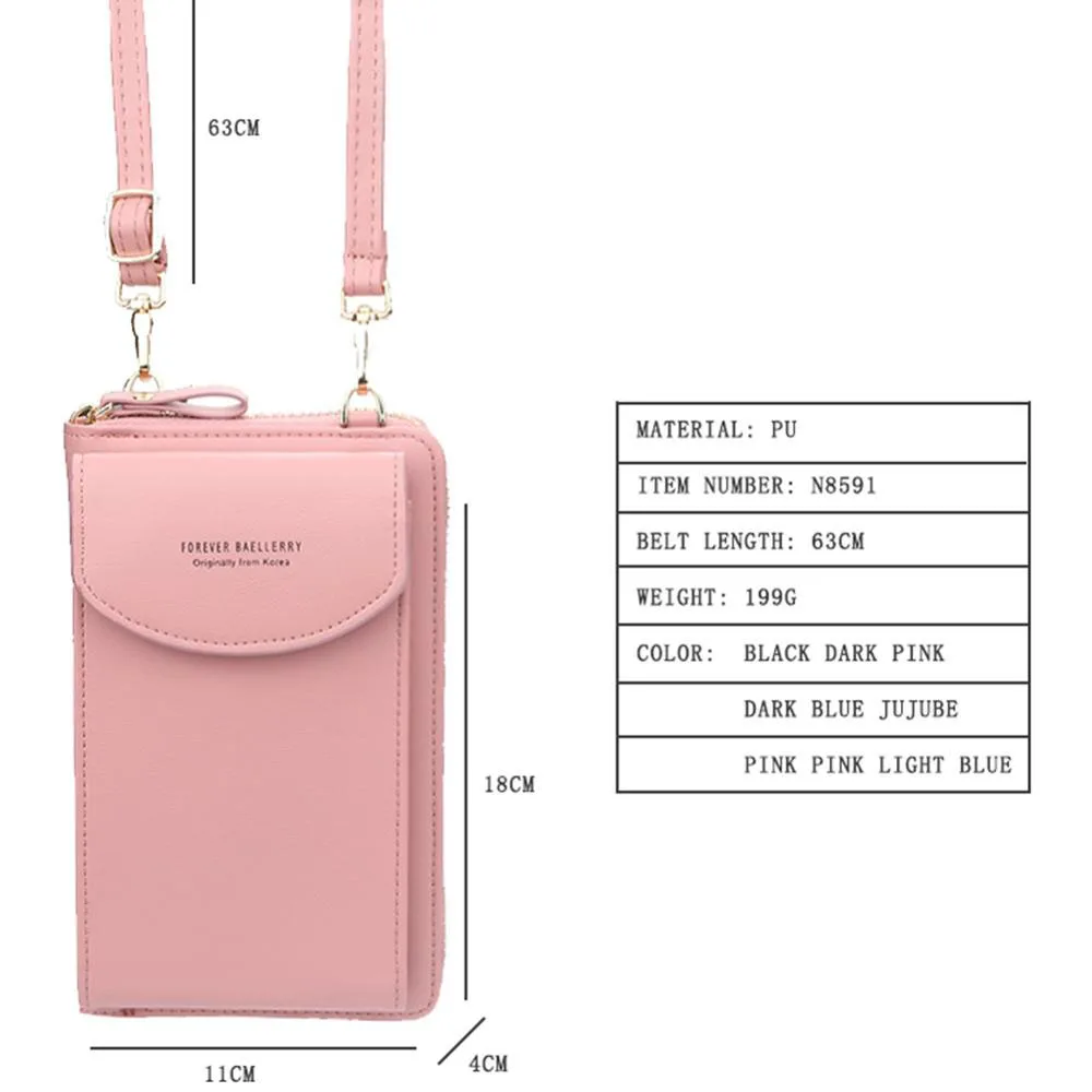 

JOEAZTAS 2020 Women Wallet Brand Cell Phone Wallet Big Card Holders Wallet Handbag Purse Clutch Messenger Shoulder Straps Bag