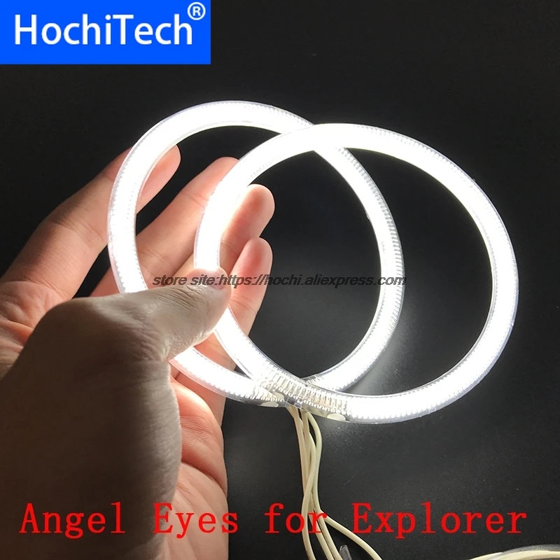 

Головной светильник HochiTech белый 6000K CCFL, гало, ангел, глаза демона, комплект, ангельские глазки, светильник для Ford Explorer 2011, 2012, 2013, 2014, 2015