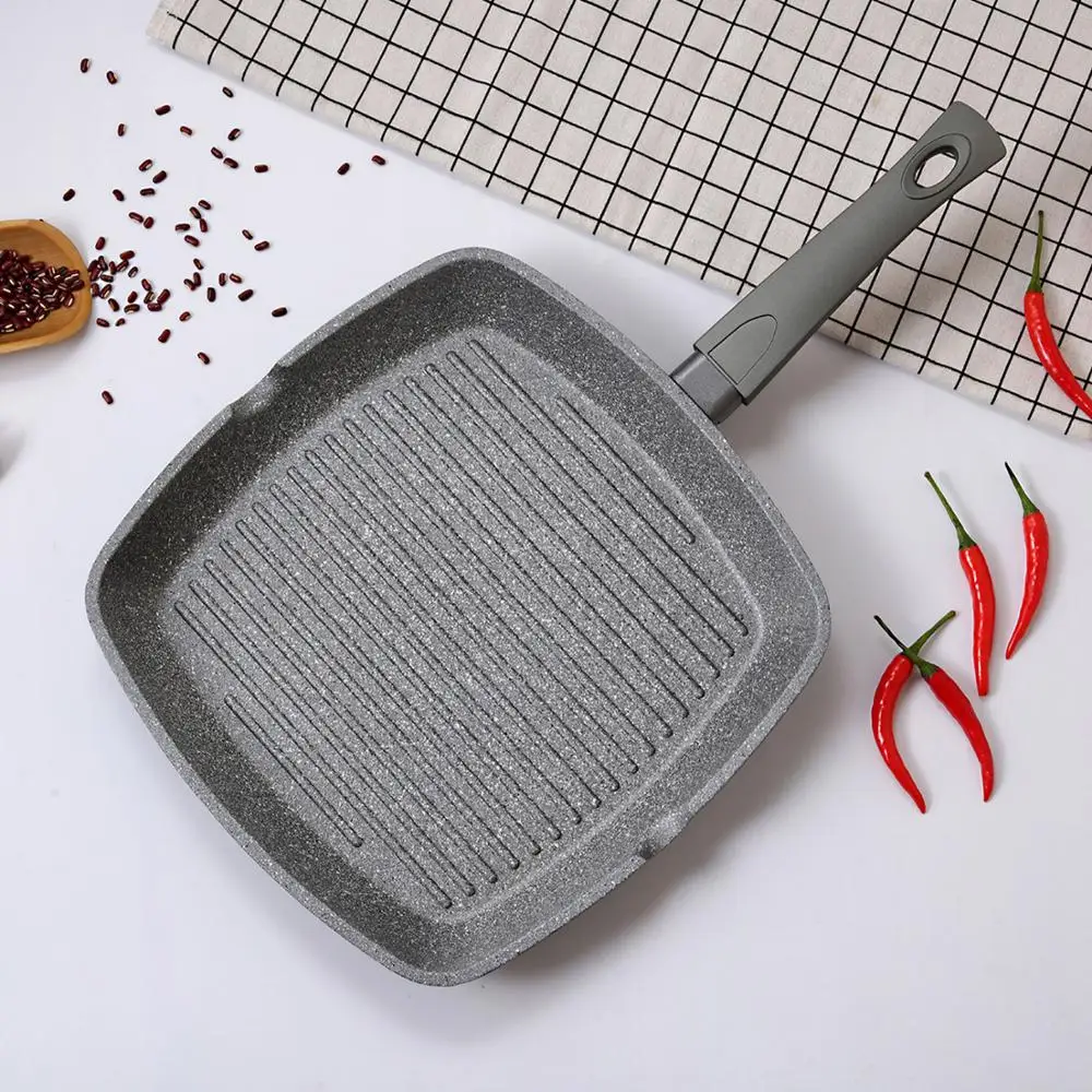 Fissman квадратная сковорода гриль антипригарная алюминиевая серия с антипригарным