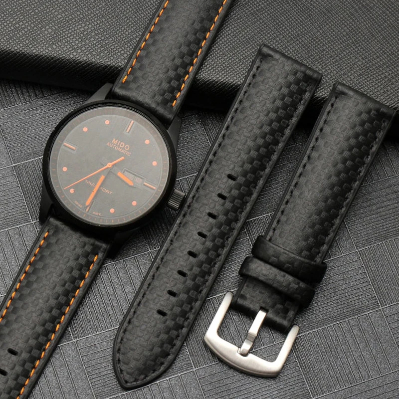 

20mm 22mmGenuine Leather watchband replacement leather strap Khaki Classic Jazz Seiko watch chain for Hamilton