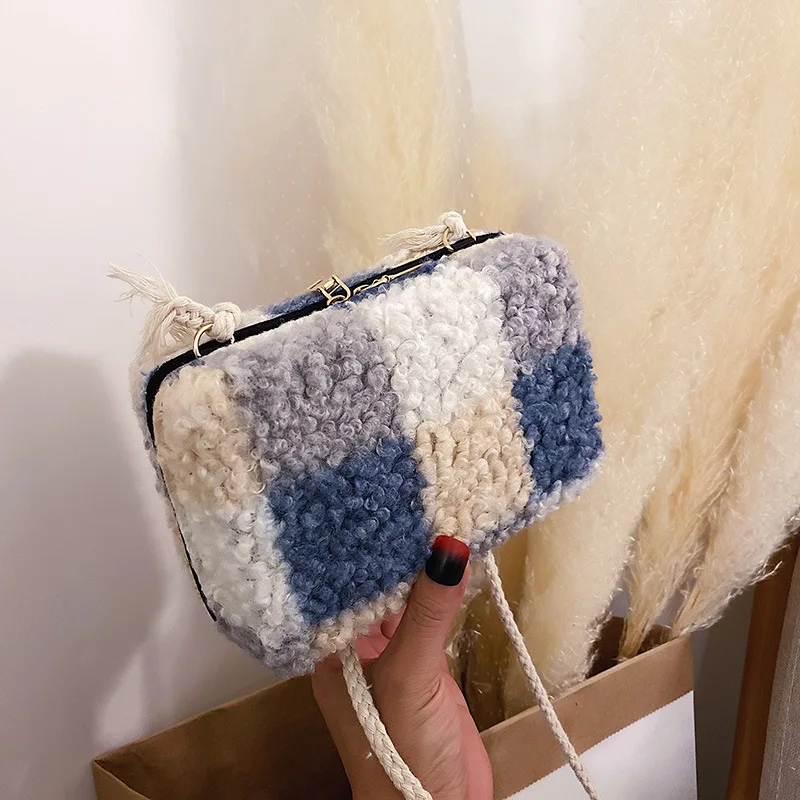 Осенне-зимняя пушистая Маленькая женская сумка новинка 2021 корейская модная