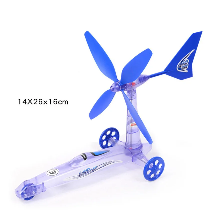 

DIY Wind Energy Power Car Building Model Kits Scientific Physics Experimental Toys for Boys Handmade Vehicle Children Gifts