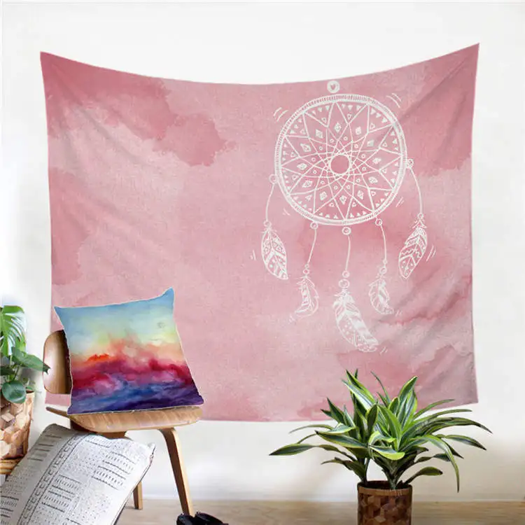 BeddingOutlet Hipster Watercolor Tapestry Dreamcatcher Feathers Wall Hanging Bohemian Art Carpet Decorative Tapestry 2 Sizes - Цвет: 13