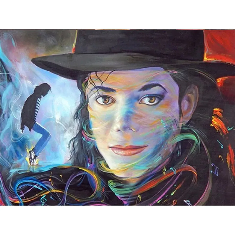 

DIY5D diamond painting Michael Jackson full round diamond cross stitch print home furnishings living room mural decorative gift