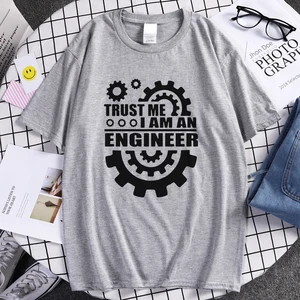 Мужские летние футболки, одежда 2021, свободная футболка с надписью Trust Me Am An инженер, модные популярные Топы в стиле Харадзюку, брендовые футболки
