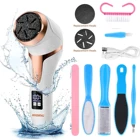 Электрические педикюрные инструменты Машинка для ухода за ногами, для удаления омертвевшей кожи на ногах, с ЖК-дисплеем, 10 шт.