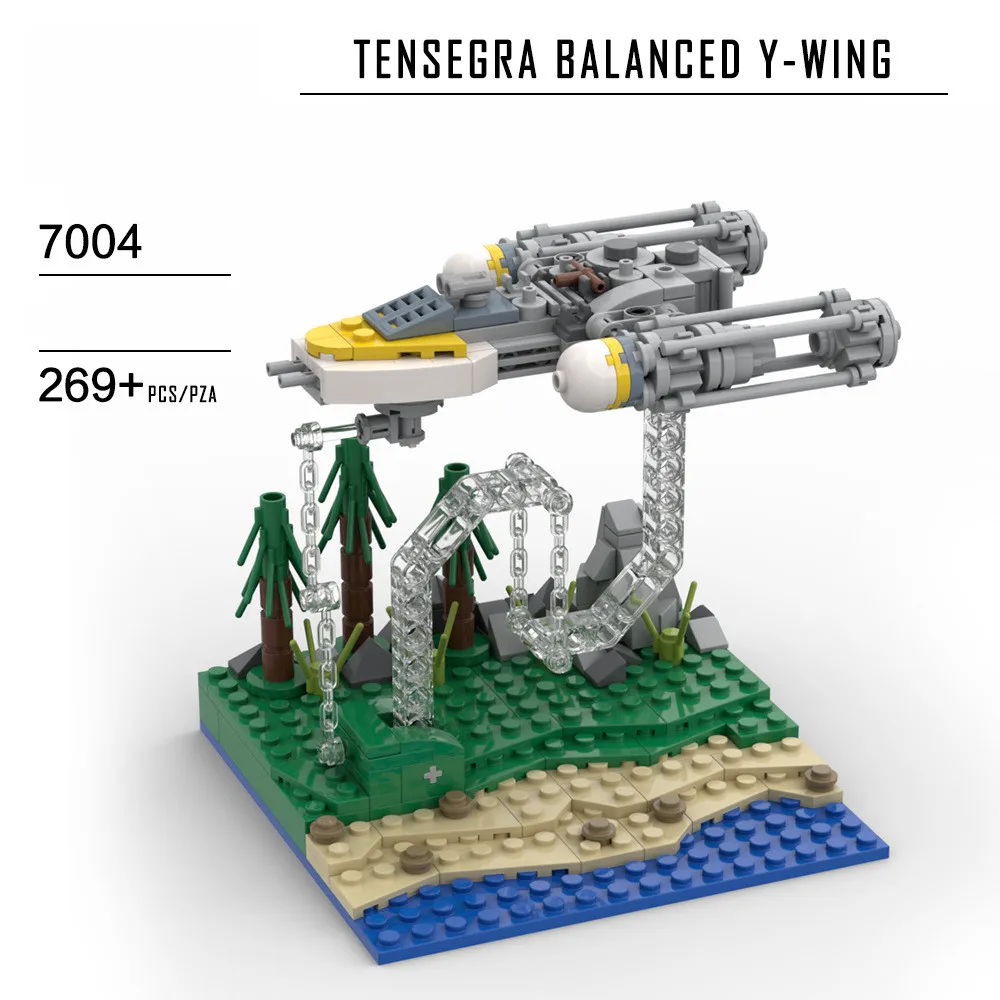 Tensegrity скульптура рама баланса Y-Wing X-Wing Звездный истребитель космические войны MOC