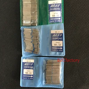 50 шт., зубные дры для полировки зубов, алмазные ФГ, высокоскоростные боры