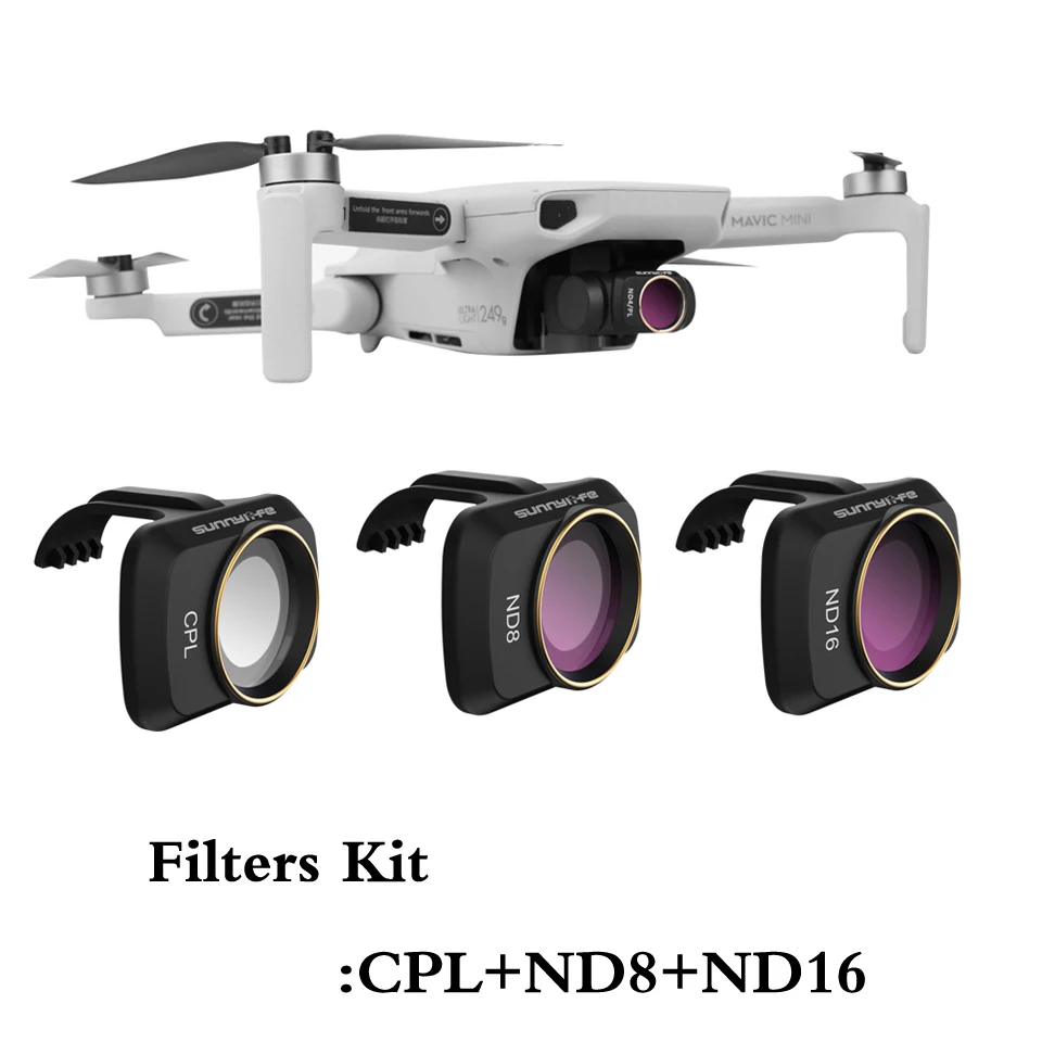 Набор фильтров для мини-камеры DJI Mavic ND/ND PL/CPL/MCUV | Электроника