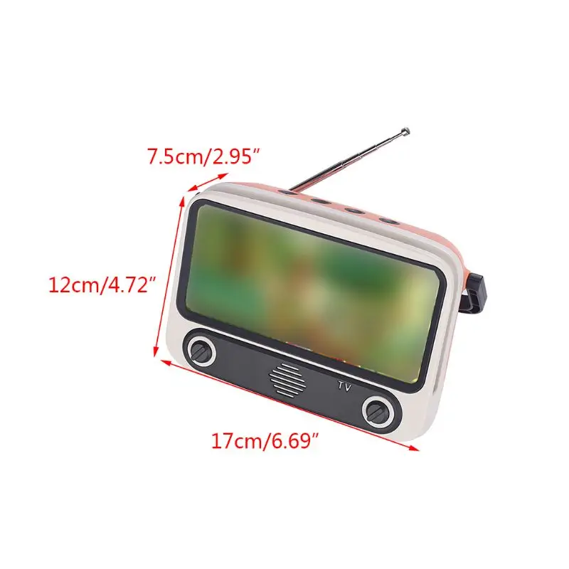 Портативный Bluetooth динамик в стиле ретро держатель сотового телефона ТВ MP3