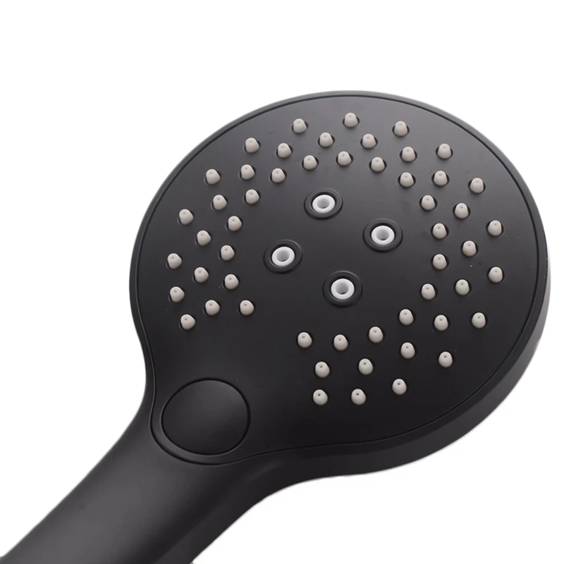 Черный кнопочный ручной Насадки для душа 3-Функция ручная Лейка из абс душ