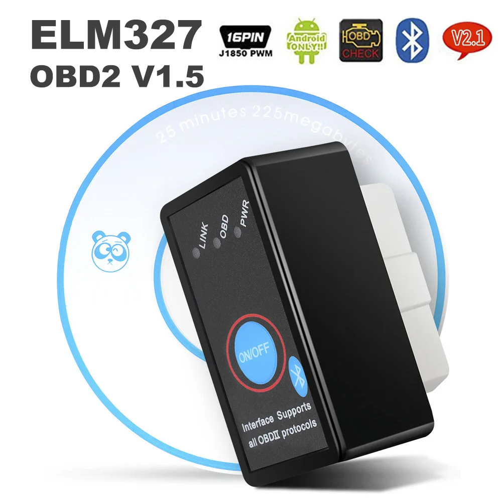 Диагностический сканер ELM327 Bluetooth V2.1 Android для Peugeot Citroen Jeep Subaru Mitsubishi Saab Mini OBD2